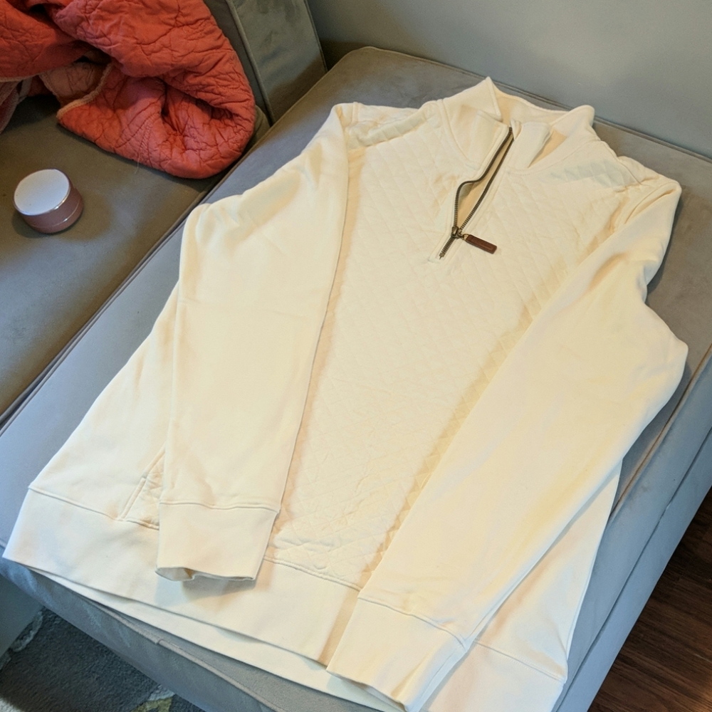 L.L Bean Quilted Sweatshirt 1/4 Zip Pullover